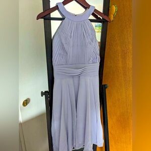 Lilac Halter Top Cocktail Dress